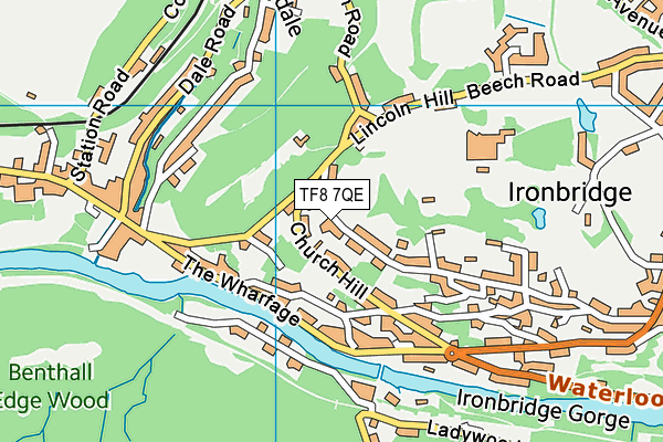 TF8 7QE map - OS VectorMap District (Ordnance Survey)