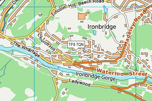 TF8 7QN map - OS VectorMap District (Ordnance Survey)