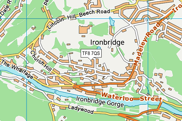 TF8 7QS map - OS VectorMap District (Ordnance Survey)