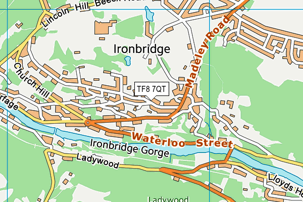 TF8 7QT map - OS VectorMap District (Ordnance Survey)