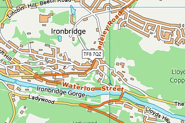 TF8 7QZ map - OS VectorMap District (Ordnance Survey)