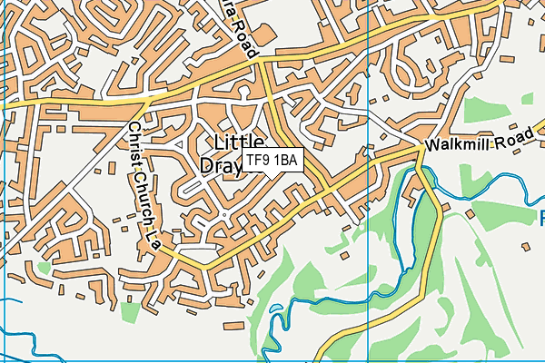 TF9 1BA map - OS VectorMap District (Ordnance Survey)
