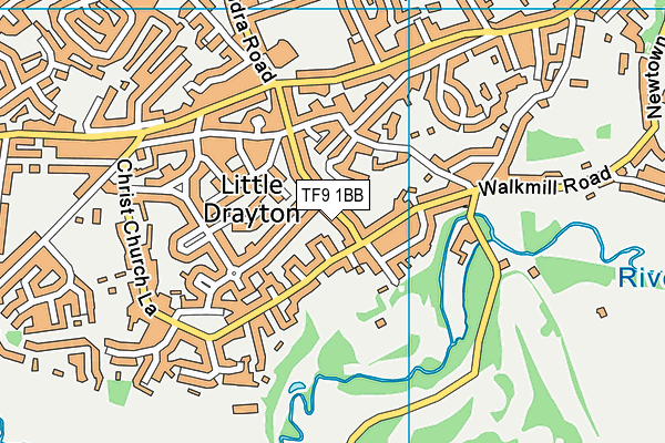 TF9 1BB map - OS VectorMap District (Ordnance Survey)