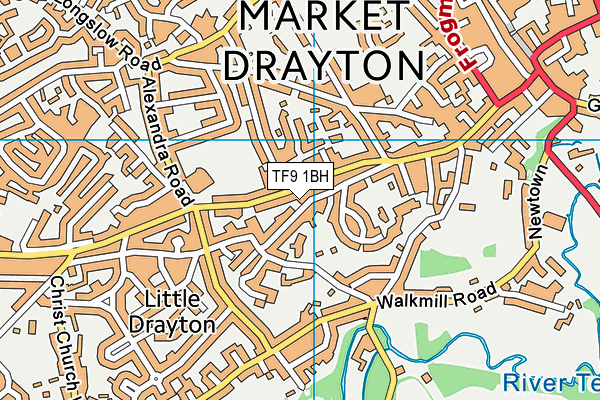 TF9 1BH map - OS VectorMap District (Ordnance Survey)