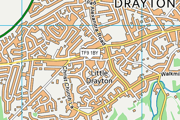 TF9 1BY map - OS VectorMap District (Ordnance Survey)