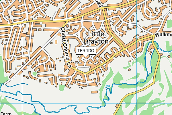 TF9 1DQ map - OS VectorMap District (Ordnance Survey)