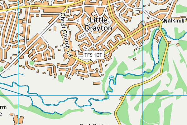 TF9 1DT map - OS VectorMap District (Ordnance Survey)