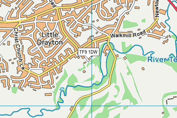 TF9 1DW map - OS VectorMap District (Ordnance Survey)