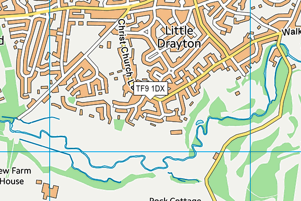 TF9 1DX map - OS VectorMap District (Ordnance Survey)