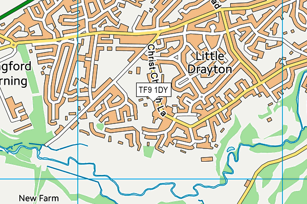 TF9 1DY map - OS VectorMap District (Ordnance Survey)