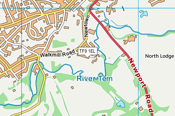 TF9 1EL map - OS VectorMap District (Ordnance Survey)