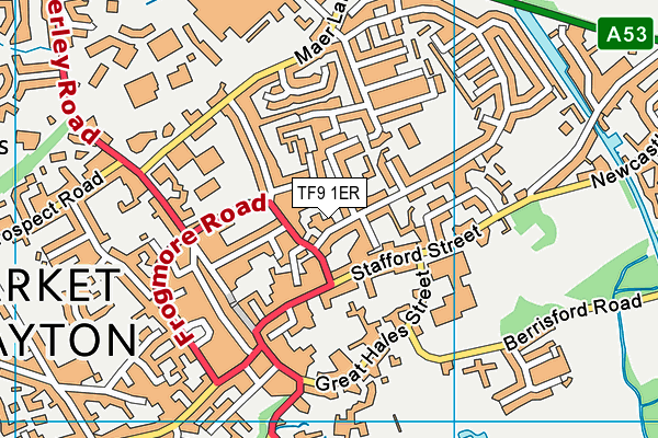 TF9 1ER map - OS VectorMap District (Ordnance Survey)