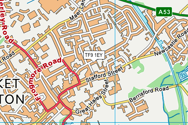 TF9 1EY map - OS VectorMap District (Ordnance Survey)