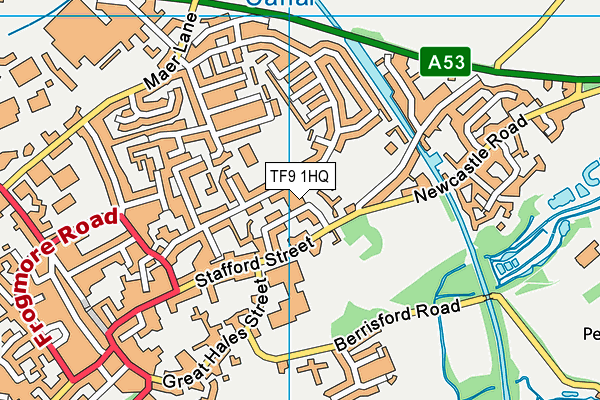TF9 1HQ map - OS VectorMap District (Ordnance Survey)