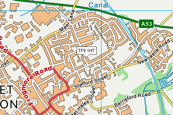 TF9 1HT map - OS VectorMap District (Ordnance Survey)