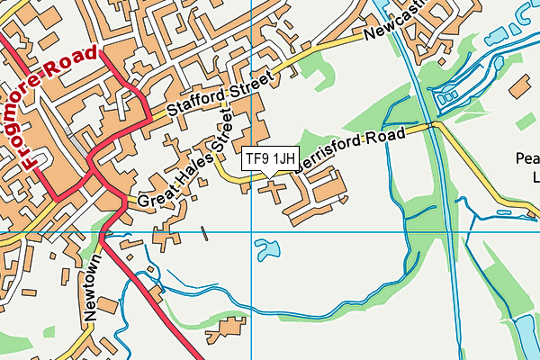 TF9 1JH map - OS VectorMap District (Ordnance Survey)