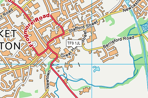 TF9 1JL map - OS VectorMap District (Ordnance Survey)