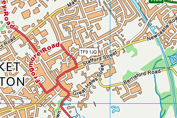 TF9 1JQ map - OS VectorMap District (Ordnance Survey)