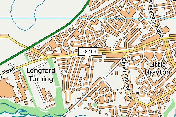 TF9 1LH map - OS VectorMap District (Ordnance Survey)