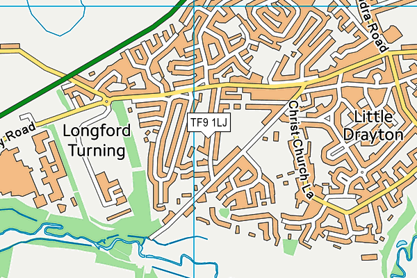 TF9 1LJ map - OS VectorMap District (Ordnance Survey)