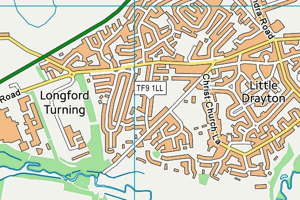 TF9 1LL map - OS VectorMap District (Ordnance Survey)