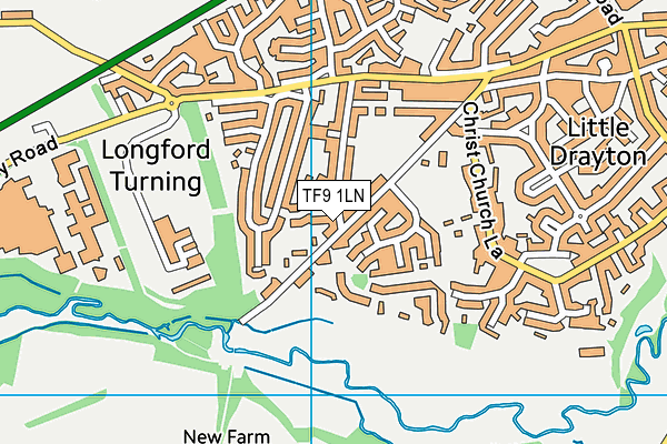 TF9 1LN map - OS VectorMap District (Ordnance Survey)