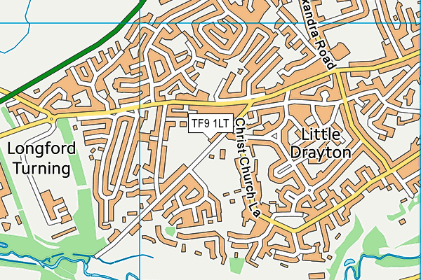 TF9 1LT map - OS VectorMap District (Ordnance Survey)