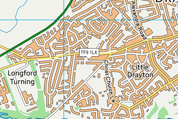 TF9 1LX map - OS VectorMap District (Ordnance Survey)