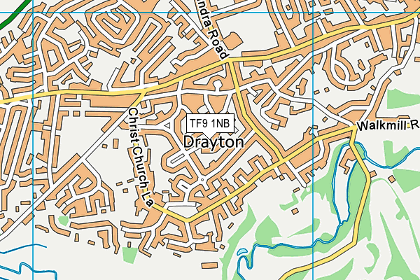 TF9 1NB map - OS VectorMap District (Ordnance Survey)