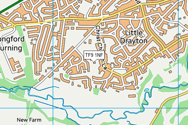 TF9 1NF map - OS VectorMap District (Ordnance Survey)