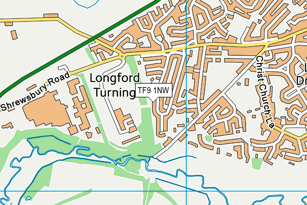 TF9 1NW map - OS VectorMap District (Ordnance Survey)