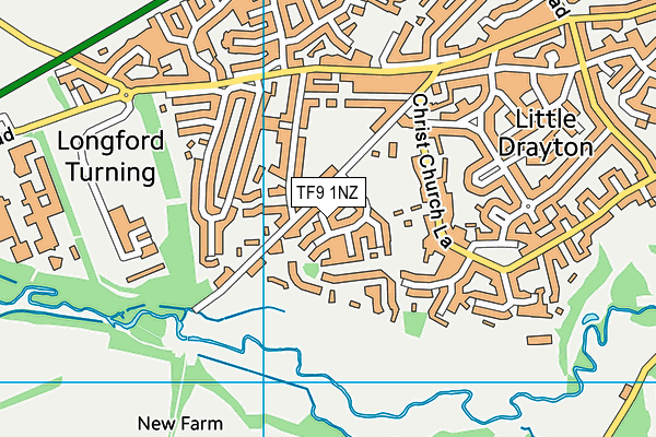 TF9 1NZ map - OS VectorMap District (Ordnance Survey)