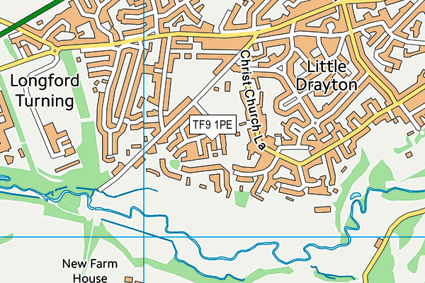 TF9 1PE map - OS VectorMap District (Ordnance Survey)