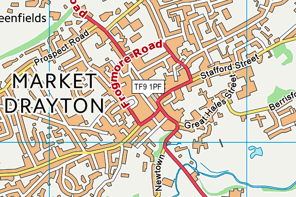 Map of CHICKEN COTTAGE (MARKET DRAYTON) LTD at district scale