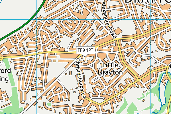 TF9 1PT map - OS VectorMap District (Ordnance Survey)