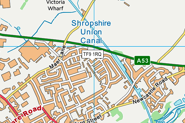 TF9 1RQ map - OS VectorMap District (Ordnance Survey)