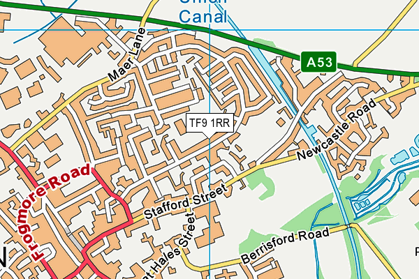 TF9 1RR map - OS VectorMap District (Ordnance Survey)