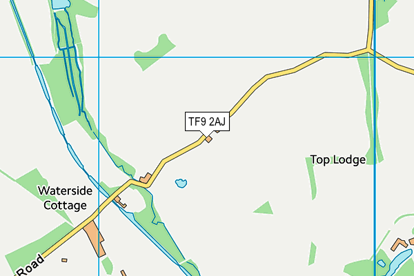 TF9 2AJ map - OS VectorMap District (Ordnance Survey)