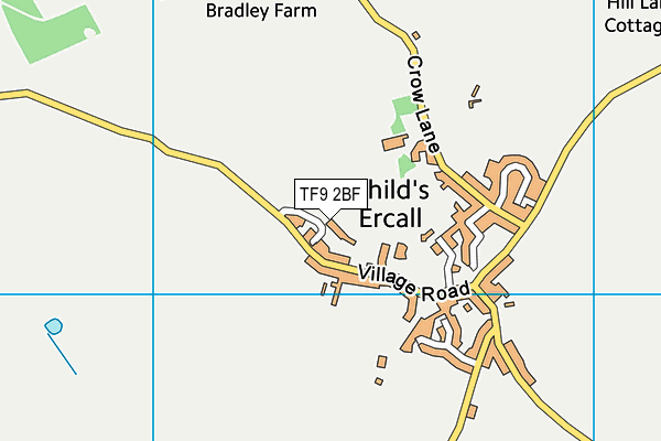 TF9 2BF map - OS VectorMap District (Ordnance Survey)