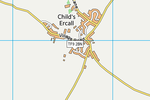 TF9 2BN map - OS VectorMap District (Ordnance Survey)