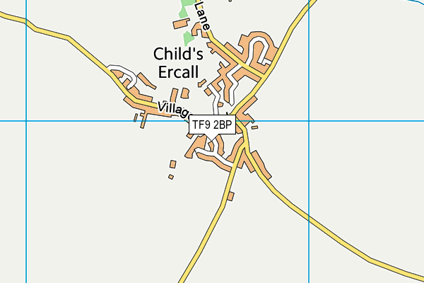 TF9 2BP map - OS VectorMap District (Ordnance Survey)