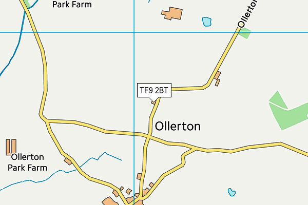 TF9 2BT map - OS VectorMap District (Ordnance Survey)