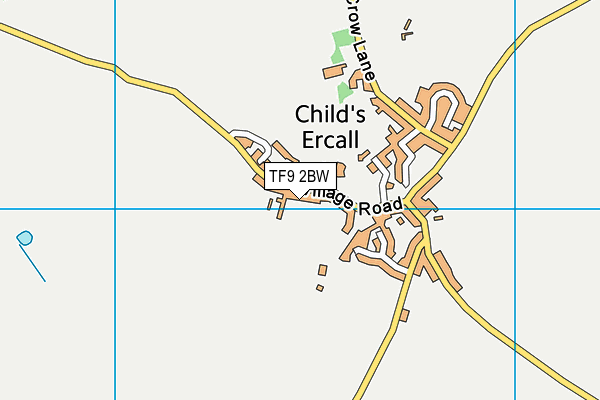 TF9 2BW map - OS VectorMap District (Ordnance Survey)