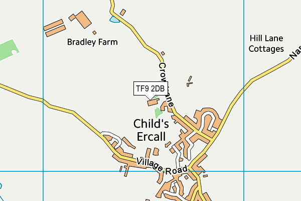 TF9 2DB map - OS VectorMap District (Ordnance Survey)