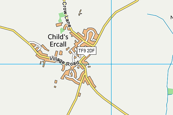 TF9 2DF map - OS VectorMap District (Ordnance Survey)
