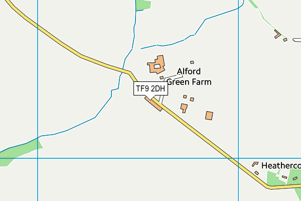 TF9 2DH map - OS VectorMap District (Ordnance Survey)