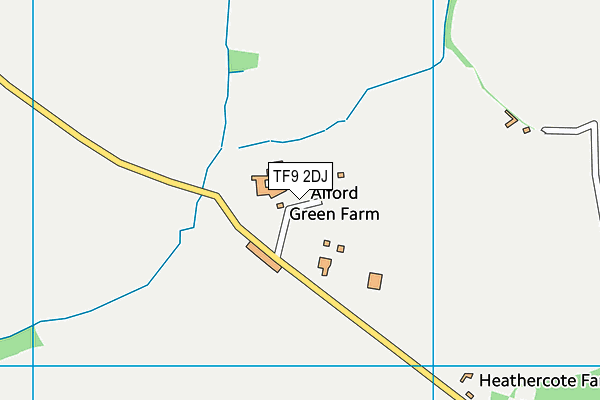 TF9 2DJ map - OS VectorMap District (Ordnance Survey)