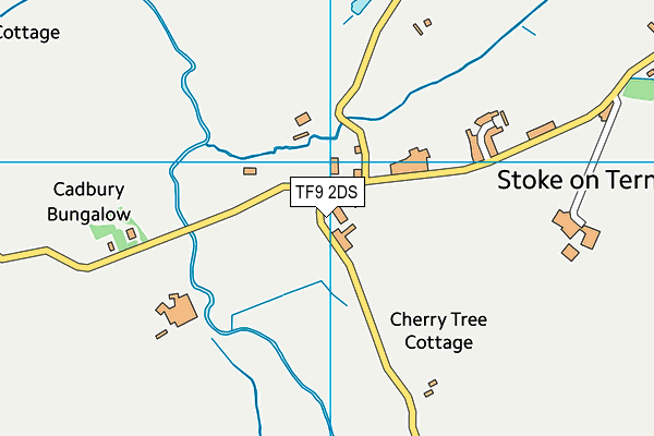 TF9 2DS map - OS VectorMap District (Ordnance Survey)