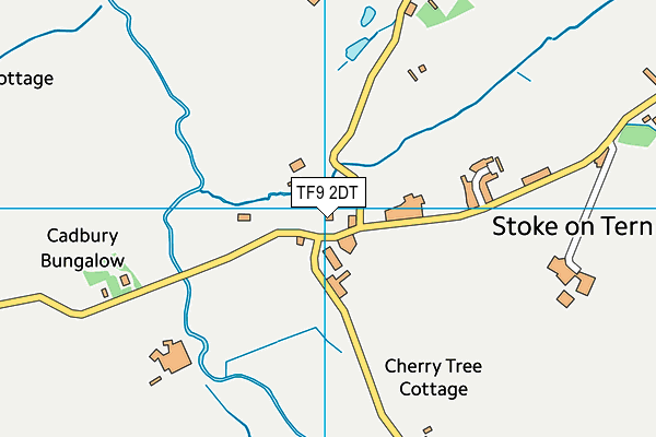 TF9 2DT map - OS VectorMap District (Ordnance Survey)