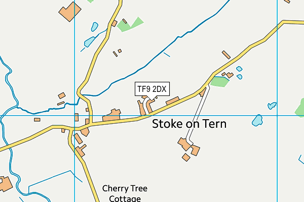 TF9 2DX map - OS VectorMap District (Ordnance Survey)